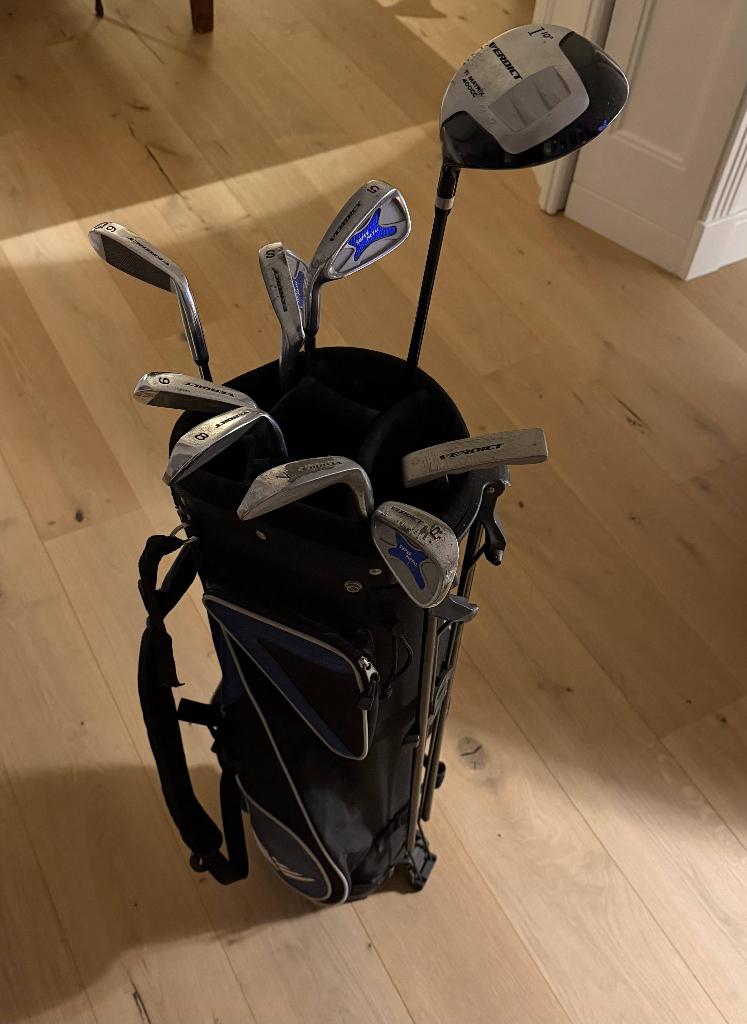 Verdict Golfset Linkshandig: 5-9 + Driver/P/S/Putter + Tas, Sport en Fitness, Golf, Ophalen, Gebruikt, Set, Overige merken