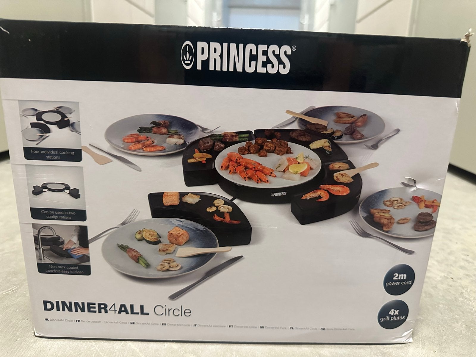 Princess Dinner4All Circle Raclette Gourmetstel, Witgoed en Apparatuur, Ophalen of Verzenden, Zo goed als nieuw, 4 t/m 7 personen