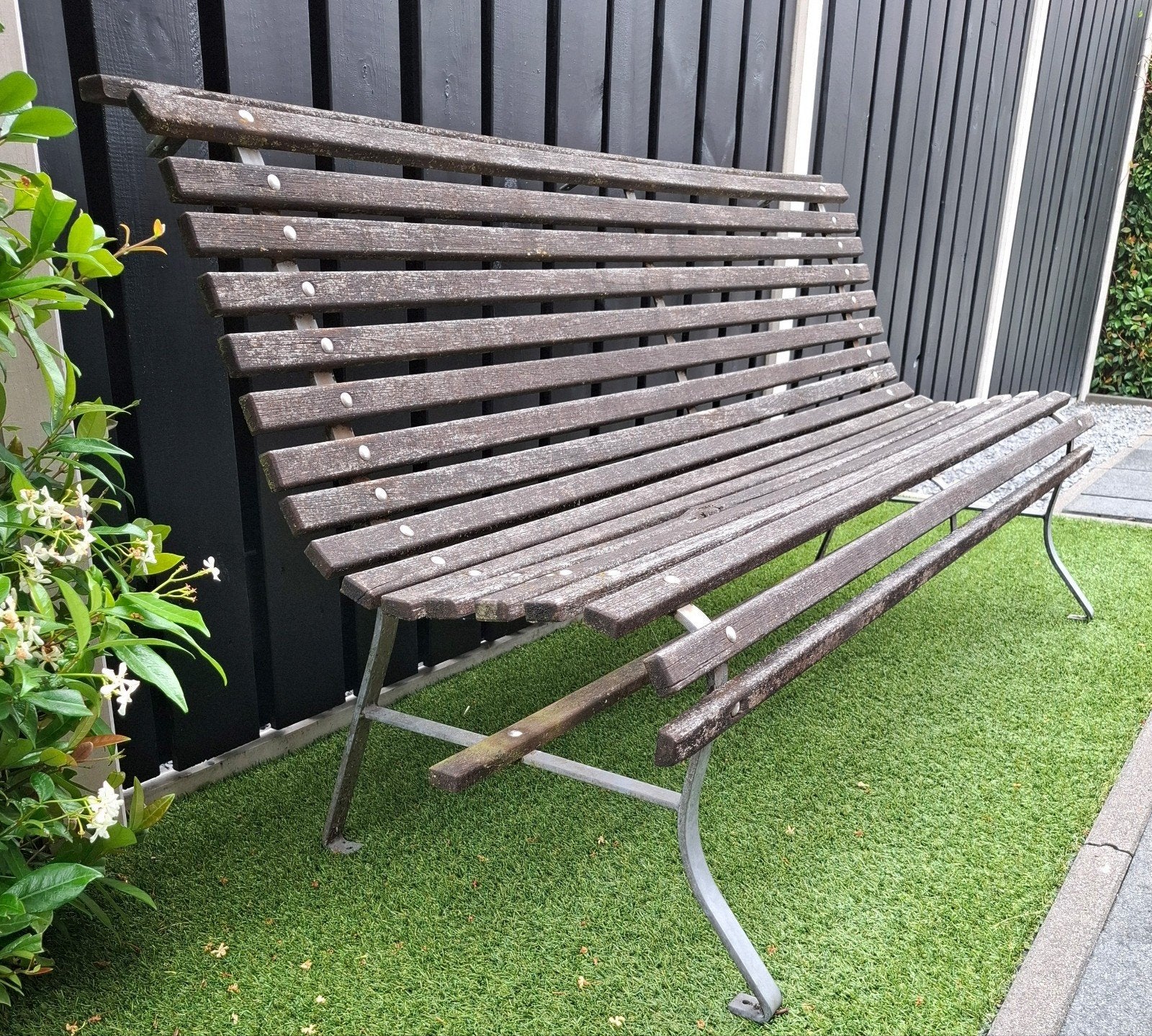 Parkbank/ tuinbank, Ophalen, Gebruikt, Hout