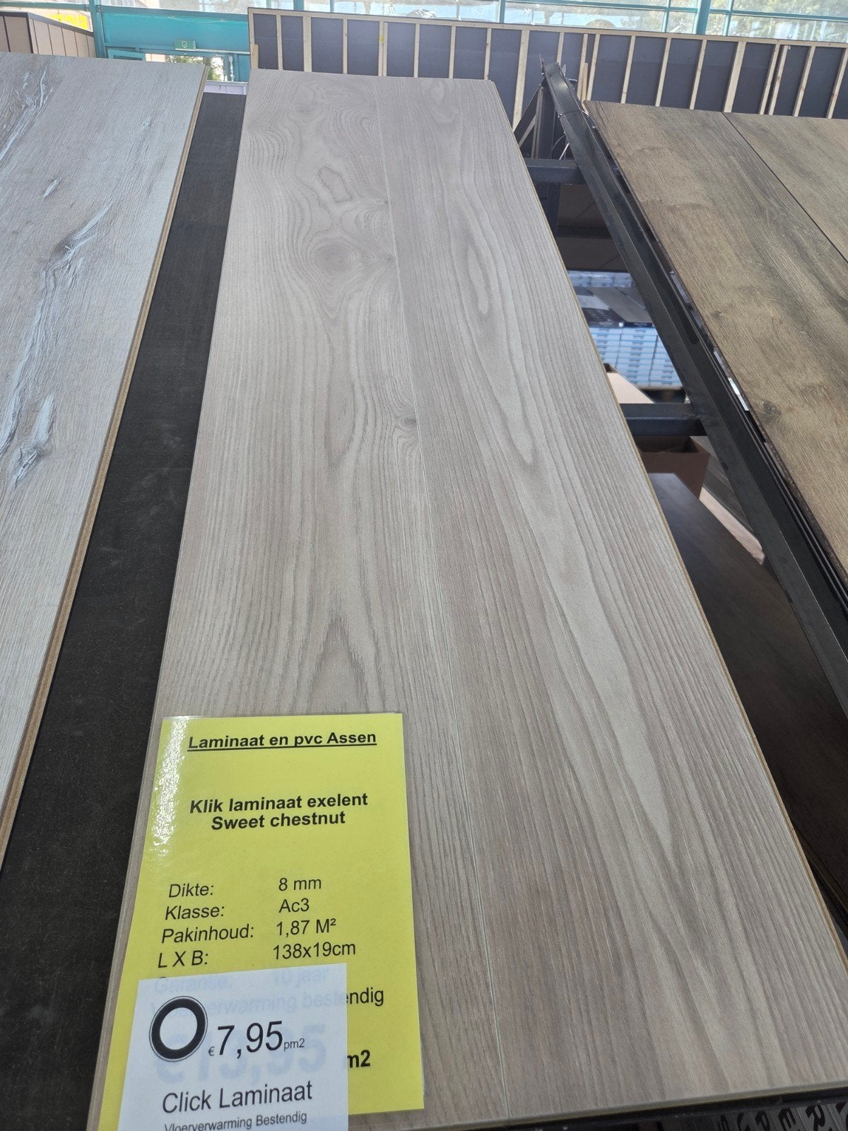 click laminaat exelent 34899 sweet chestnut, Ophalen, Nieuw, 25 tot 50 m², Laminaat