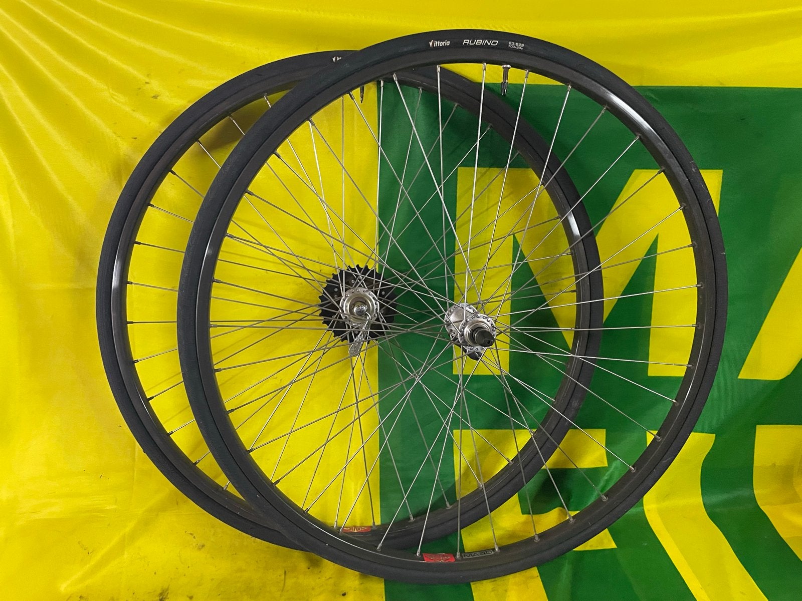 Mavic MA40 Campagnolo Wielset met Vittoria Rubino Banden, Wiel, Gebruikt, Verzenden, Aluminium