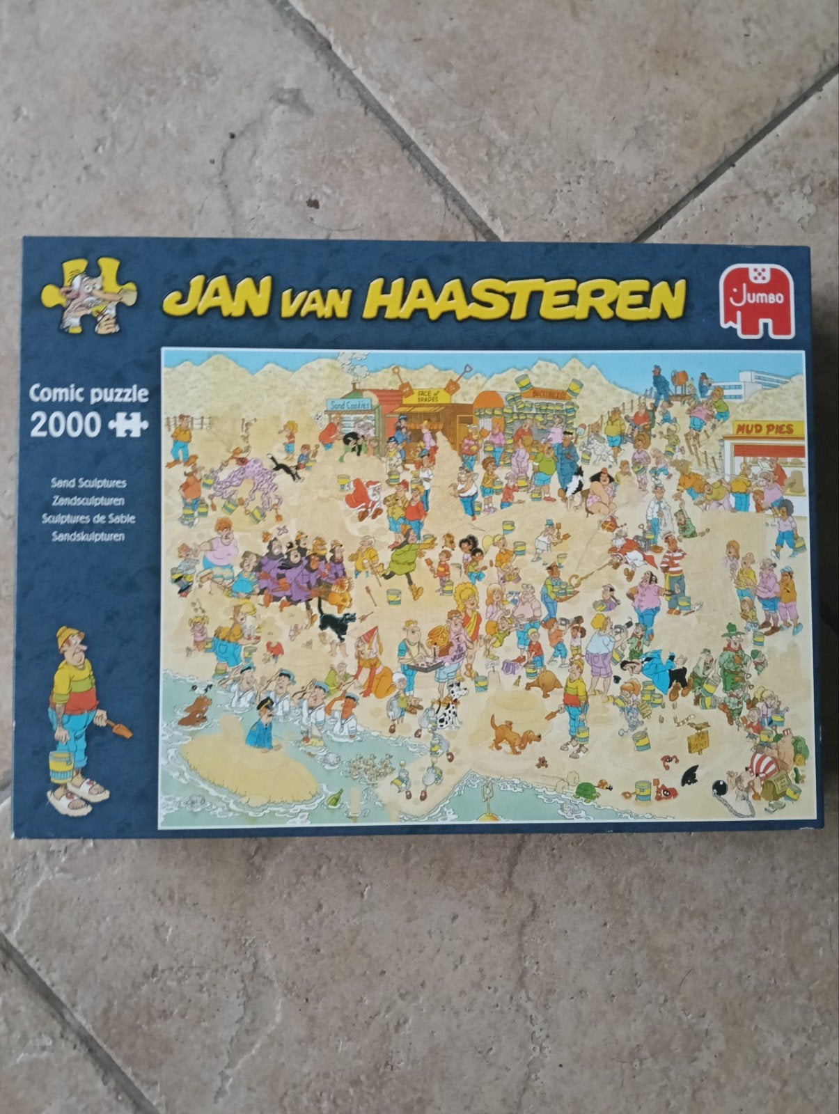 Jan van Haasteren Comic Puzzel - Zandsculpturen 2000 stukjes, Hobby en Vrije tijd, Denksport en Puzzels, Ophalen of Verzenden