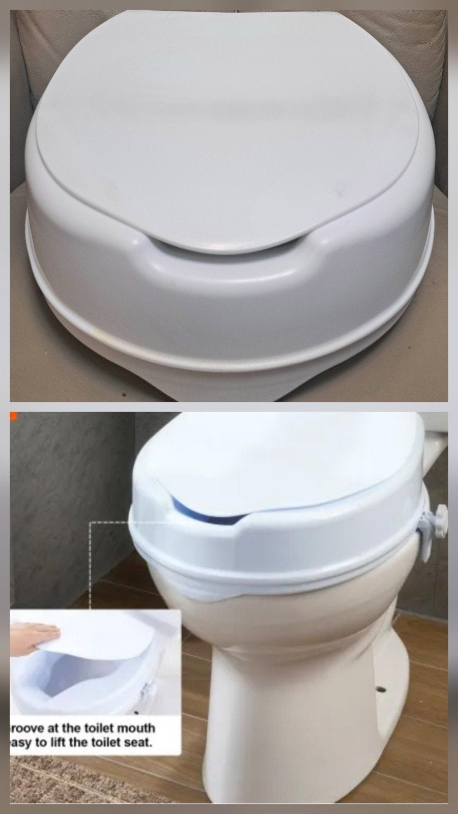 Verhoogde toiletzitting, 10 cm, draagvermogen 136 kg, univer, Diversen, Ophalen of Verzenden, Zo goed als nieuw
