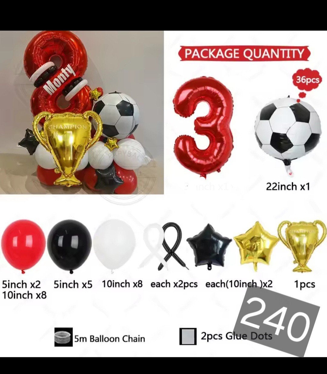 Voetbal Verjaardag Decoratie Set - Nieuw, Ophalen, Nieuw, Versiering, Verjaardag