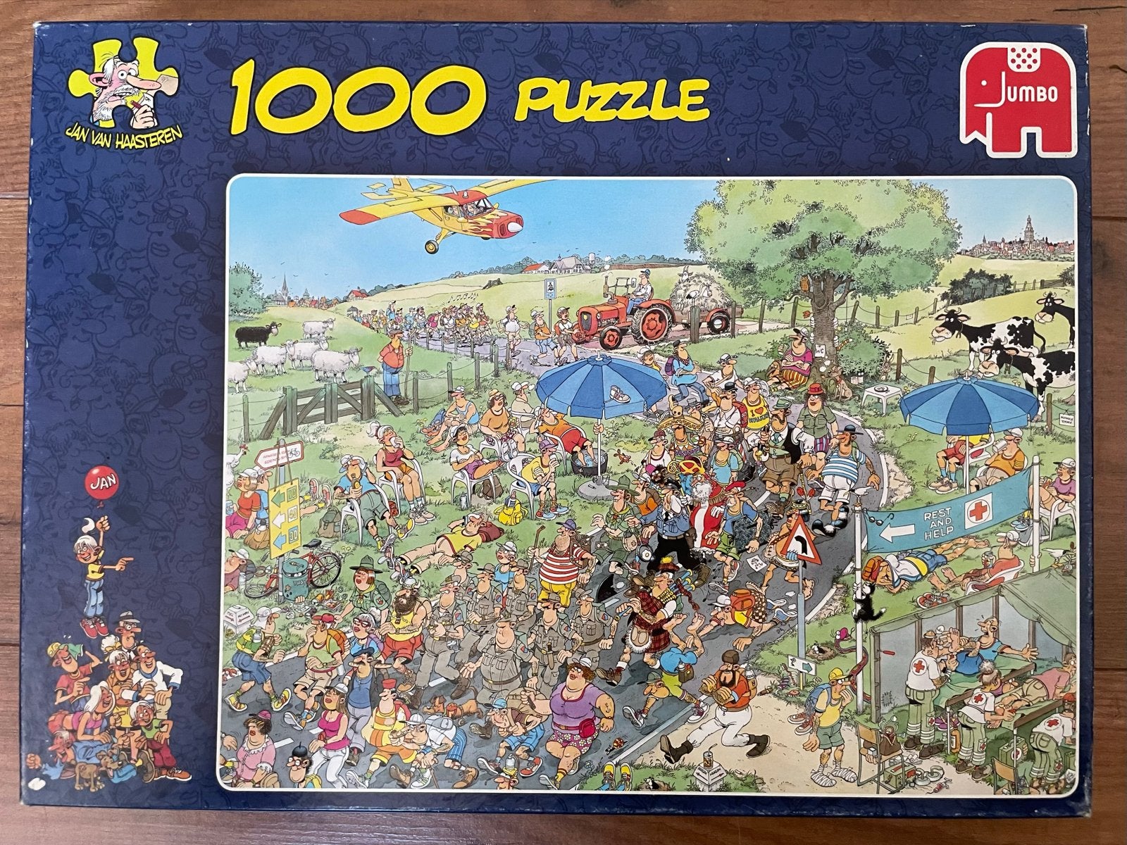 Jan van Haasteren 1000 stukjes puzzel De Mars, Ophalen, 500 t/m 1500 stukjes, Gebruikt, Legpuzzel