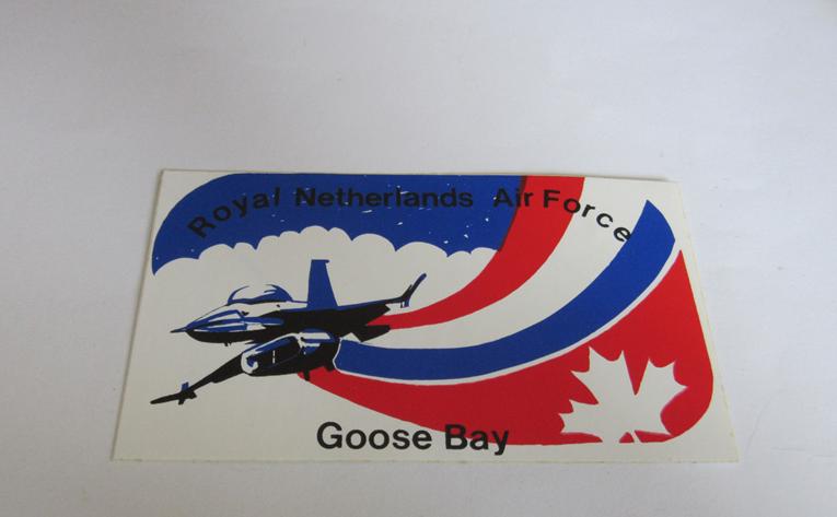 Goose Bay sticker Royal Netherlands Air Force, Verzenden, Luchtmacht, Nederland, Overige typen