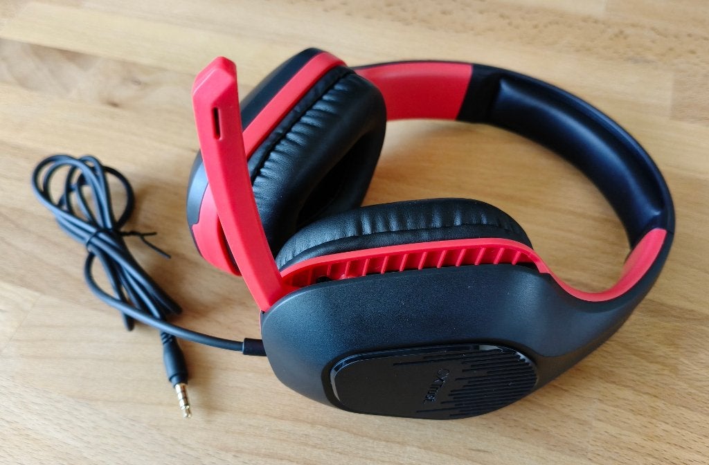 Gaming x Trust Zirox-Headset, Audio, Tv en Foto, Koptelefoons, Zo goed als nieuw, Over-ear, Rood, Verstelbaar