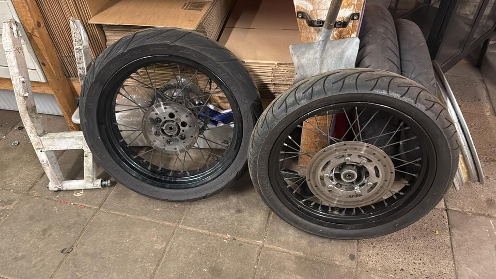 Derbi Xtreme Wielenset - Nette Zwarte Wielen 12mm As, Gebruikt, Derbi, Overige typen, Derbi