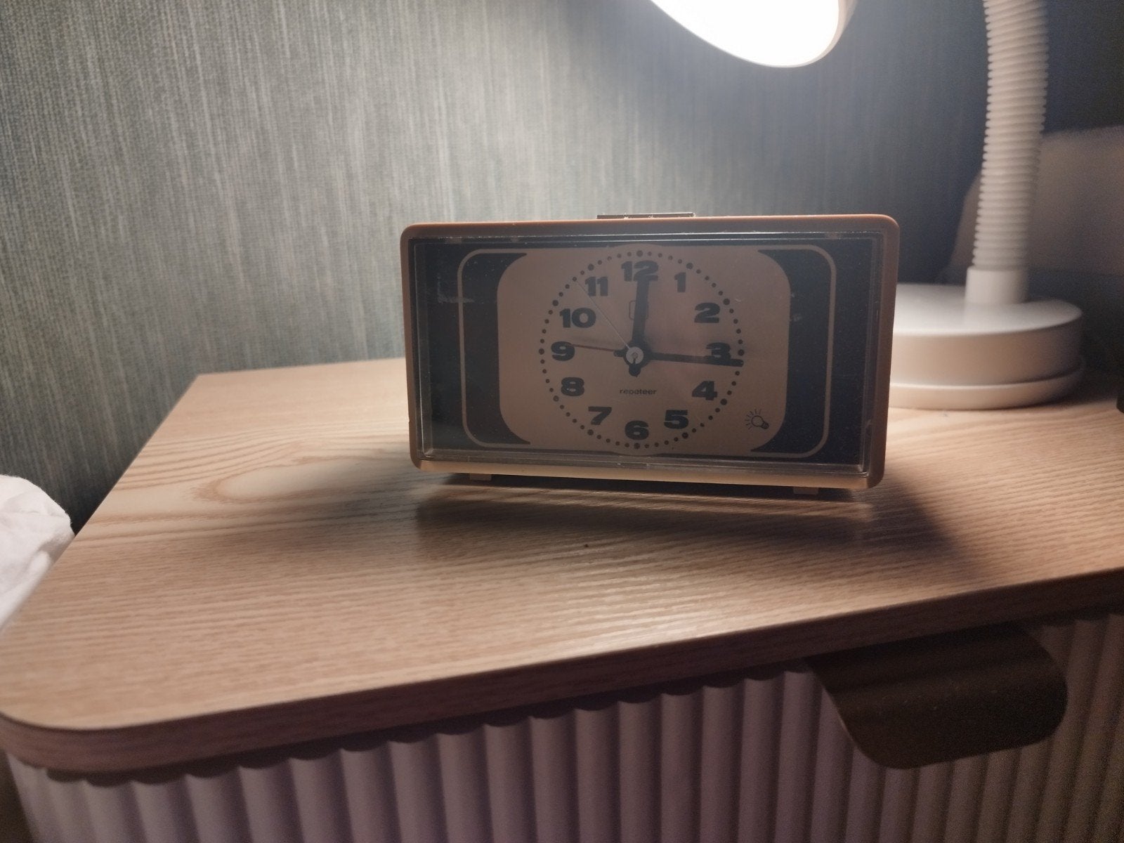 Vintage Wekker - Repeteer met Snoer - Werkt Goed, Witgoed en Apparatuur, Wekkers, Ophalen of Verzenden, Gebruikt