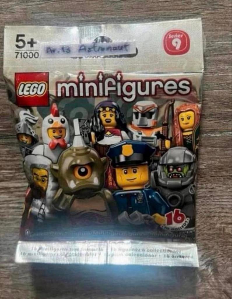 NIEUW Lego Minifigures Series 9 71000 Astronaut, Lego, Nieuw, Ophalen of Verzenden, Minifiguur