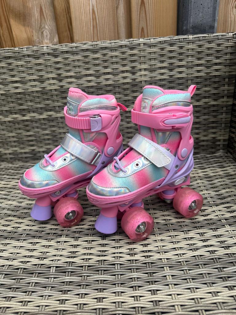 Rolschaatsen met ledwieltjes, Ophalen, Kinderen