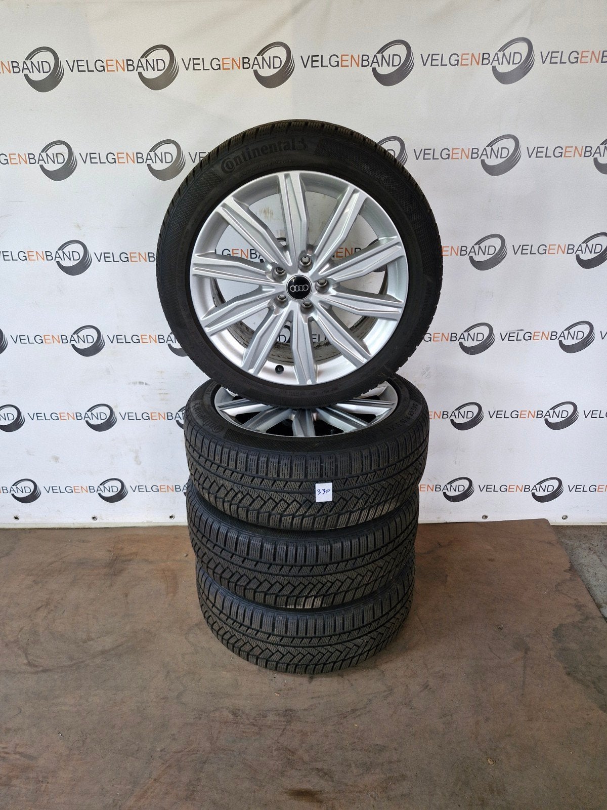 Winterset Audi A6 C8 245 45 19 5x112 66.5 winterbanden conti, 19 inch, Audi, ., Banden en Velgen