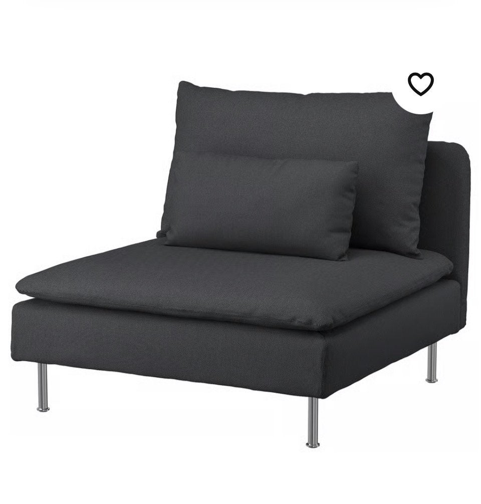 ️ IKEA SÖDERHAMN hoezen Lejde grijs hoekelement + 2x stoel, Ophalen of Verzenden, Zo goed als nieuw, Stof