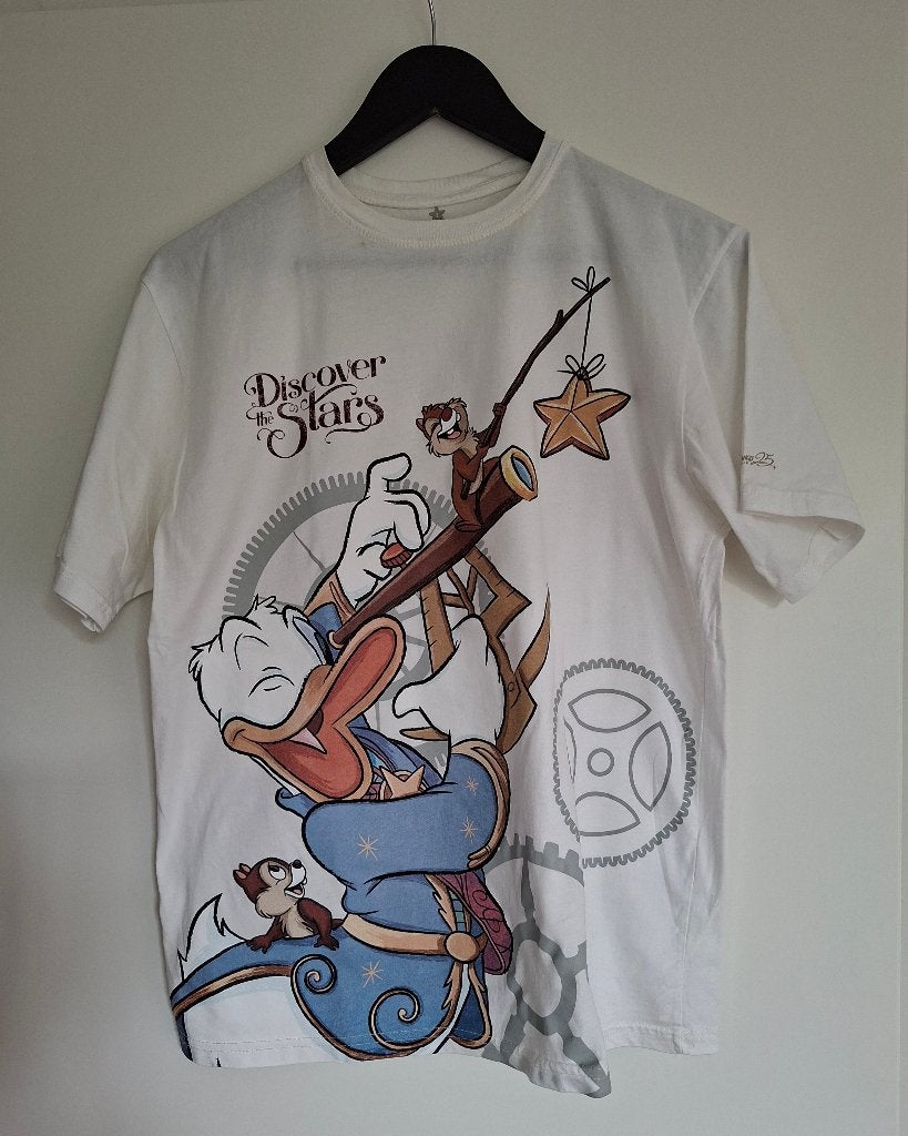 t shirt Knabbel en Babbel 25 jaar Disneyland Parijs, Disneyland Parijs, Wit, Maat 42/44 (L), Ophalen of Verzenden