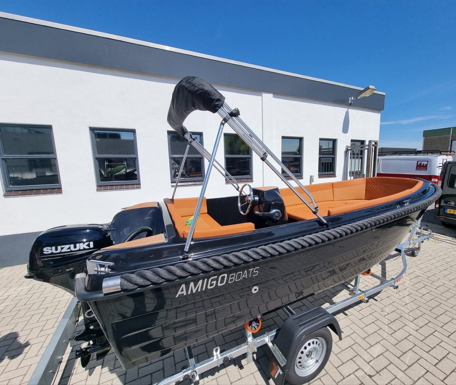 Amigo Boats Sloep met Suzuki motor, 4 m, 15 pk, Buitenboordmotor, Sloep