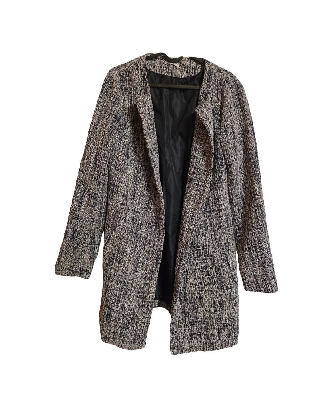 Jacqueline de Yong tweed jas - tijdloos blauw/wit, Ophalen, Gedragen, Maat 38/40 (M), Blauw