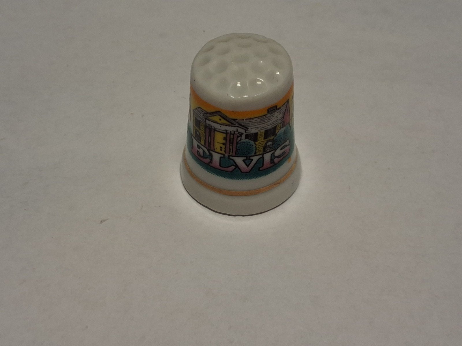 Elvis Presley Vingerhoed Graceland Porselein Souvenir, Ophalen of Verzenden
