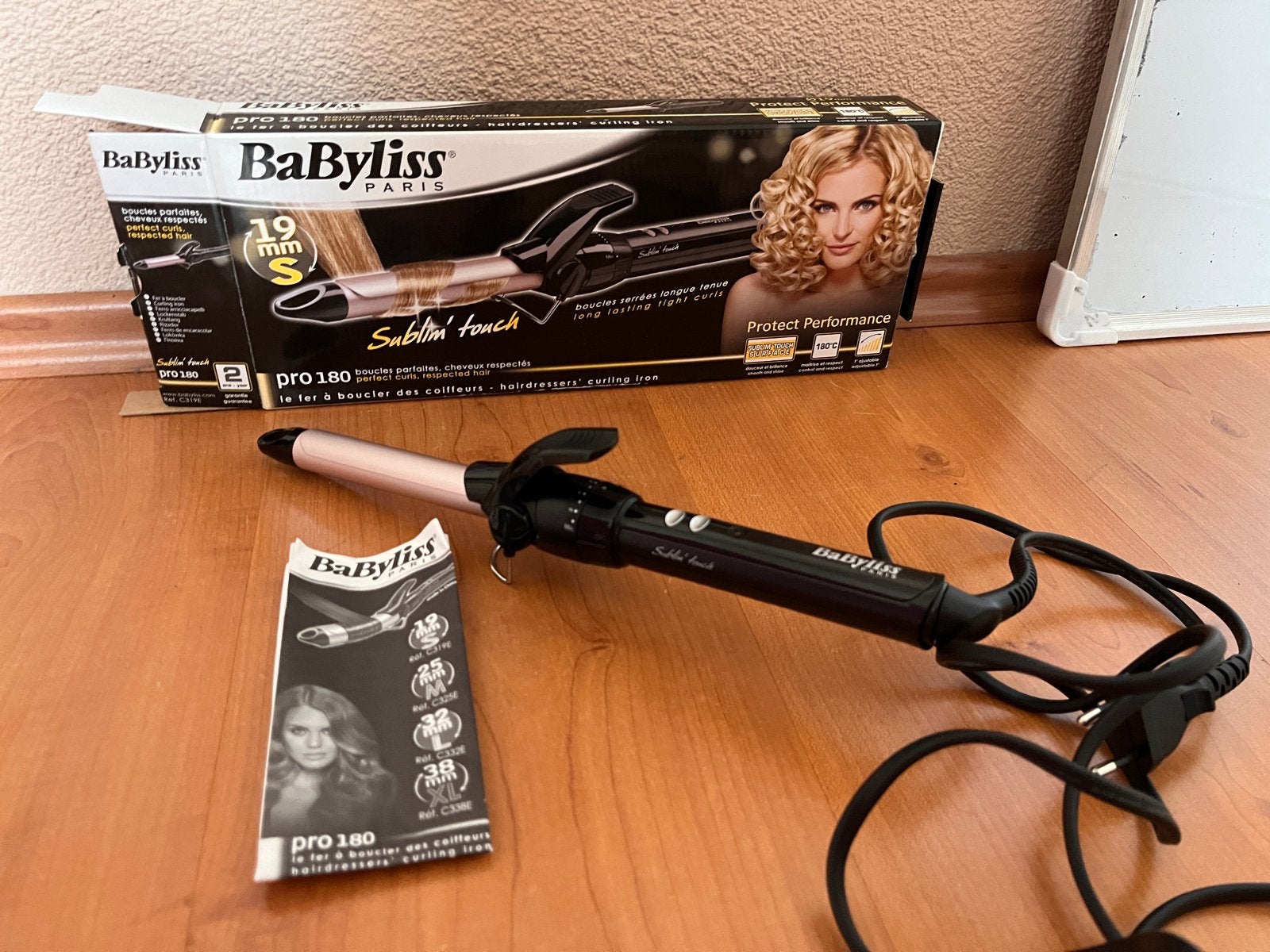 BaByliss Paris Sublim' touch krultang 19mm pro 180, Ophalen of Verzenden, Zo goed als nieuw, Haarverzorging