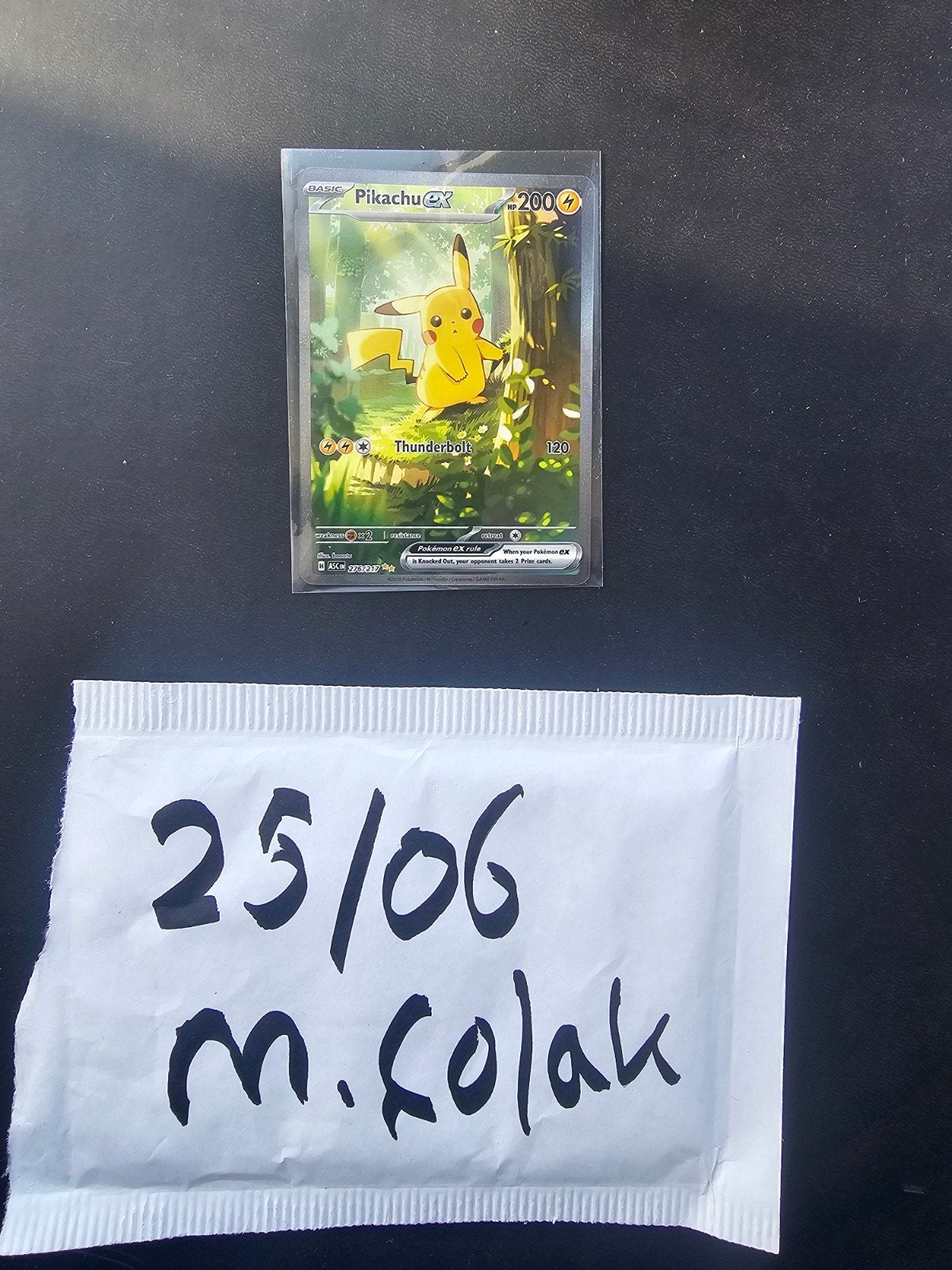 Pikachu EX Pokémon kaart - Zo goed als nieuw, Ophalen of Verzenden, Zo goed als nieuw, Losse kaart