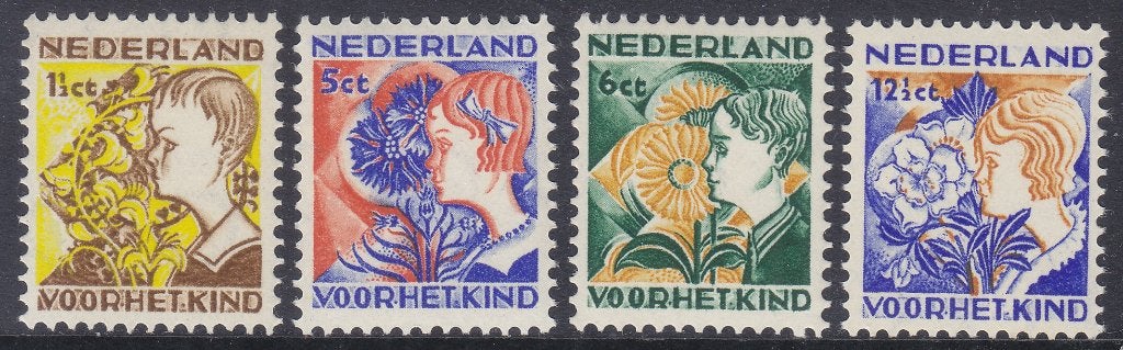 Nederland 248-251 Kinderzegels Postfris (01), Ophalen of Verzenden, T/m 1940, Postfris