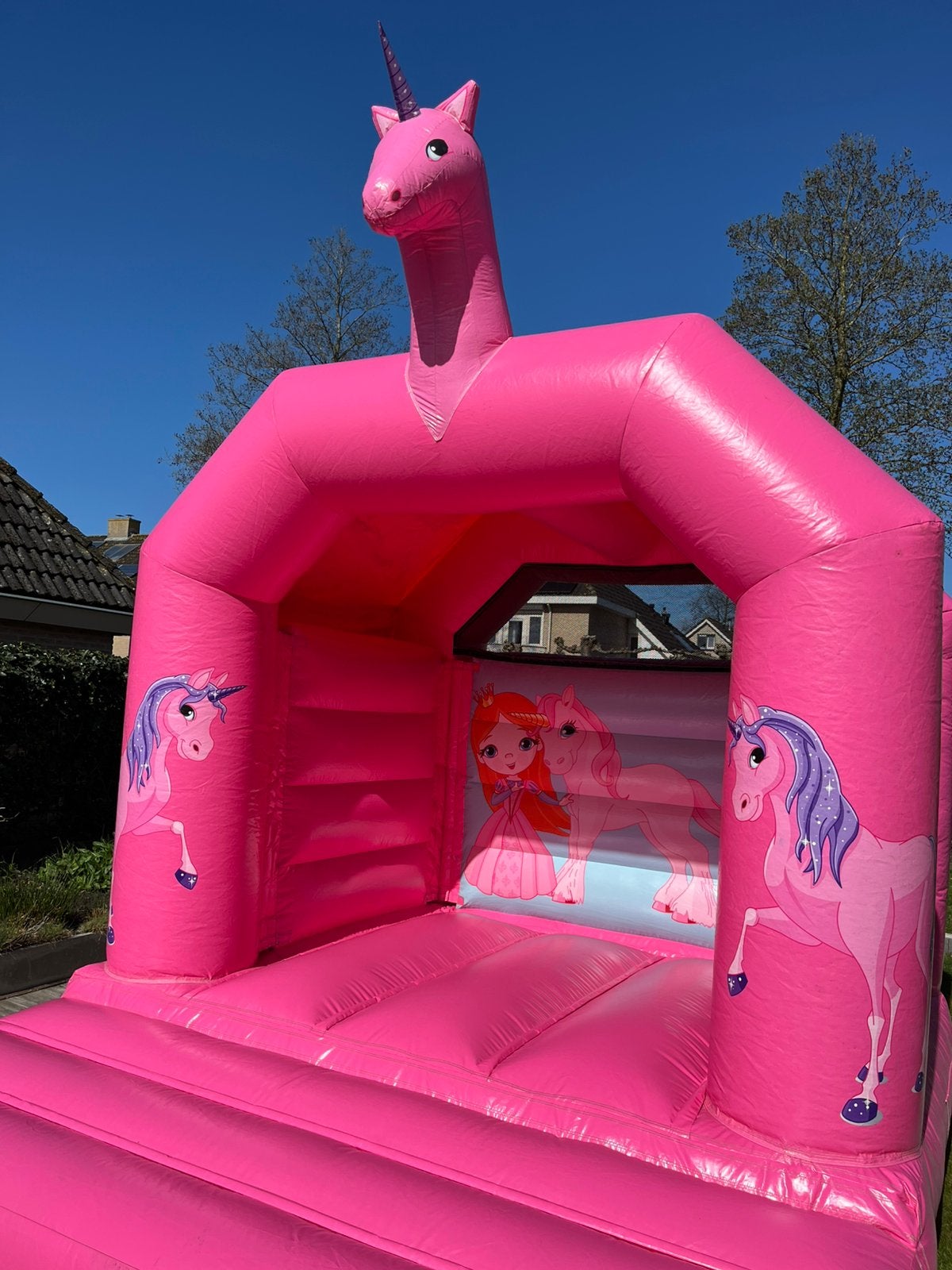 Unicorn springkussen te huur, Ophalen, Zo goed als nieuw, Verjaardag