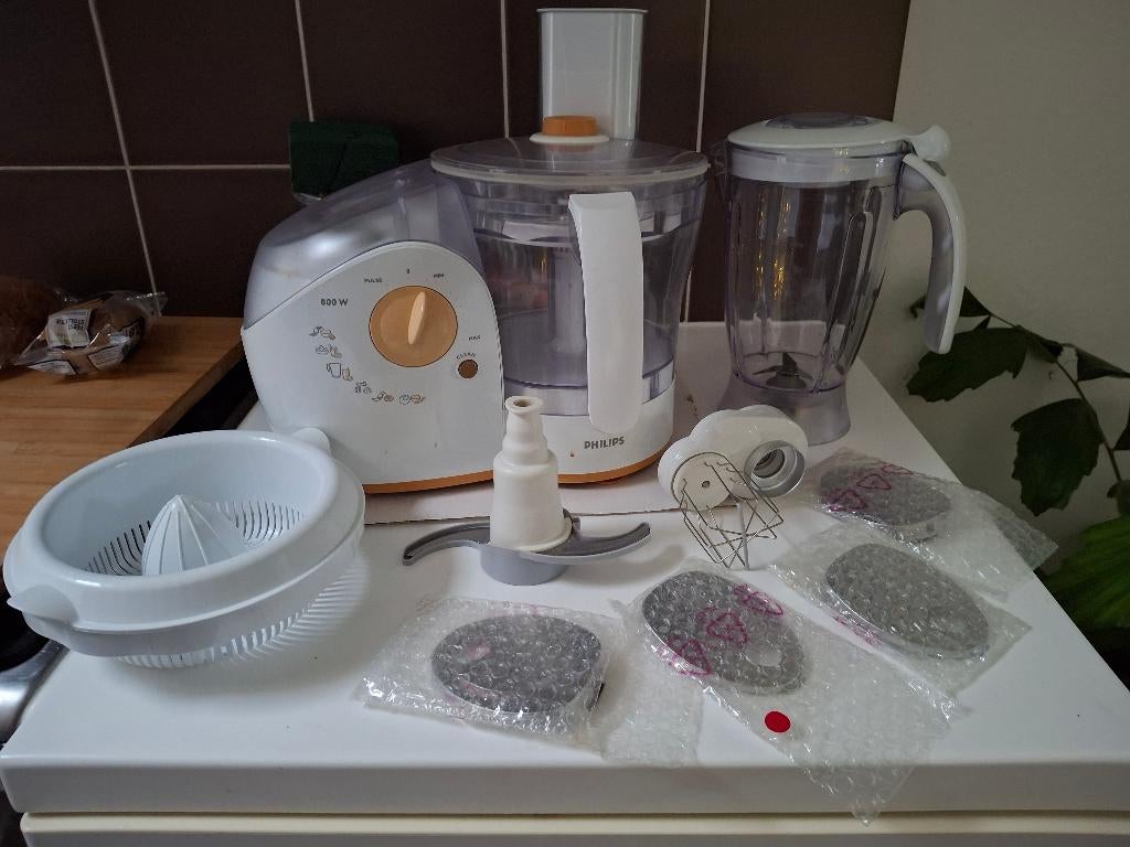 Keukenmachine Philips, Witgoed en Apparatuur, Keukenmixers, 1 tot 2 liter, Ophalen, Gebruikt, 3 snelheden of meer