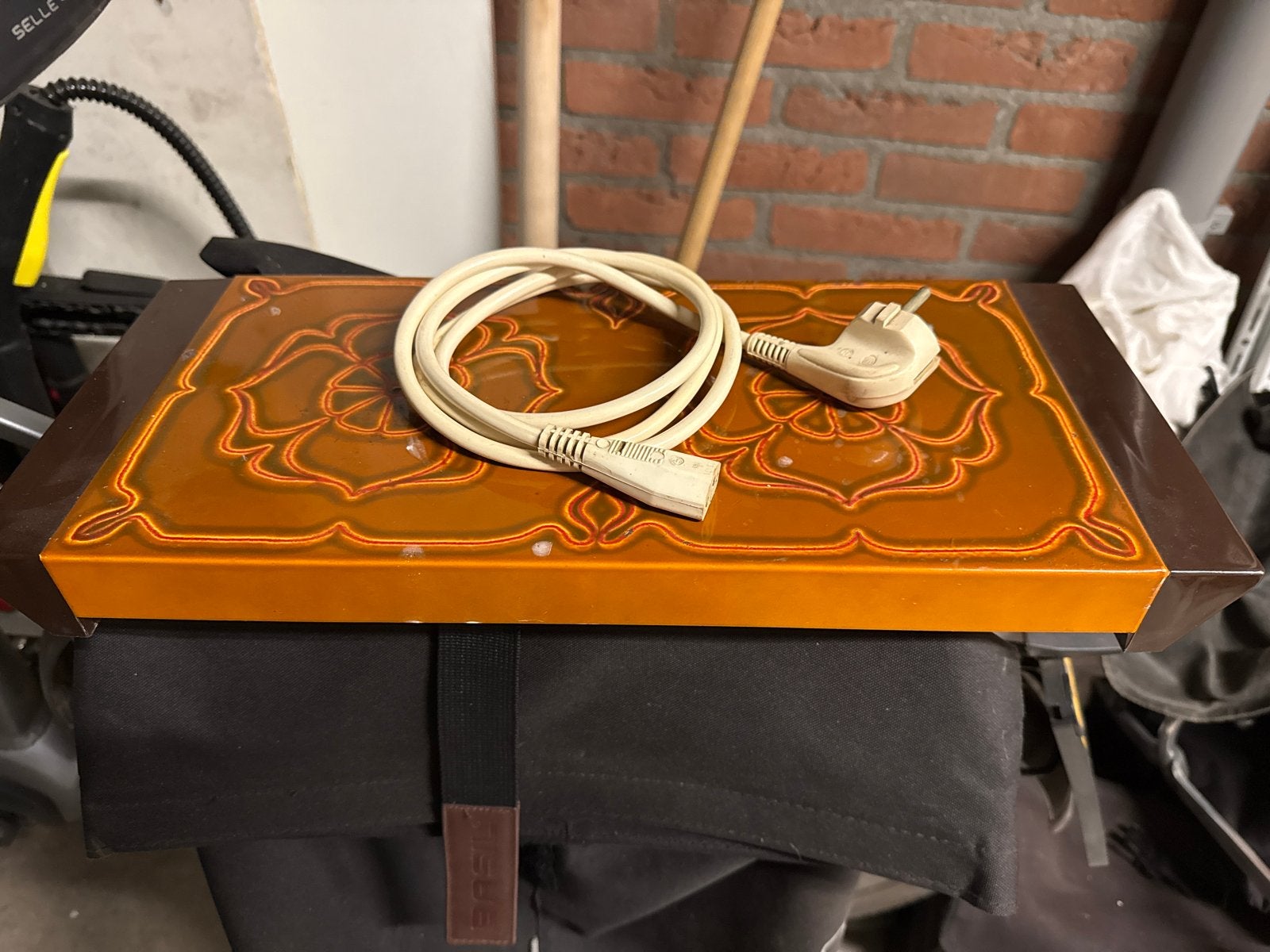 Oude retro verwarmingsplaat - Vintage warmhoudplaat, Ophalen of Verzenden, Gebruikt