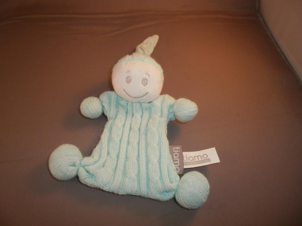 Tiamo spookje popje groen gehaakt lijf velours hoofd wit, Overige typen, Nieuw, Ophalen of Verzenden, Wasbaar