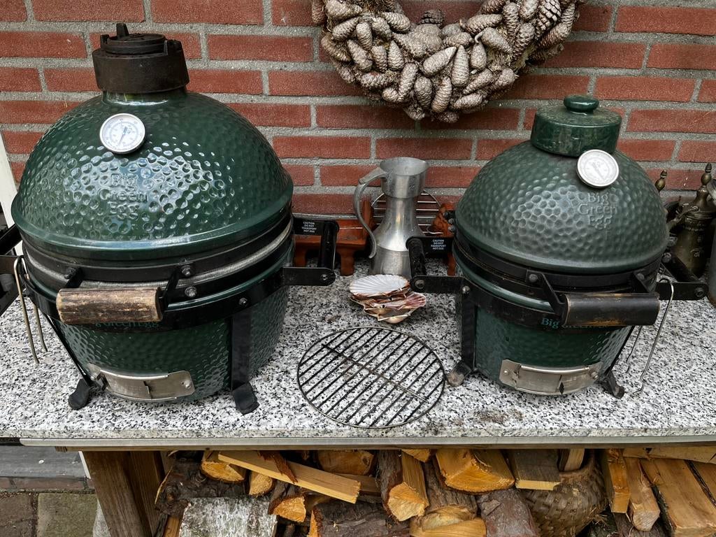 Big Green Egg minimax, Tuin en Terras, Ophalen, Zo goed als nieuw, Met accessoires