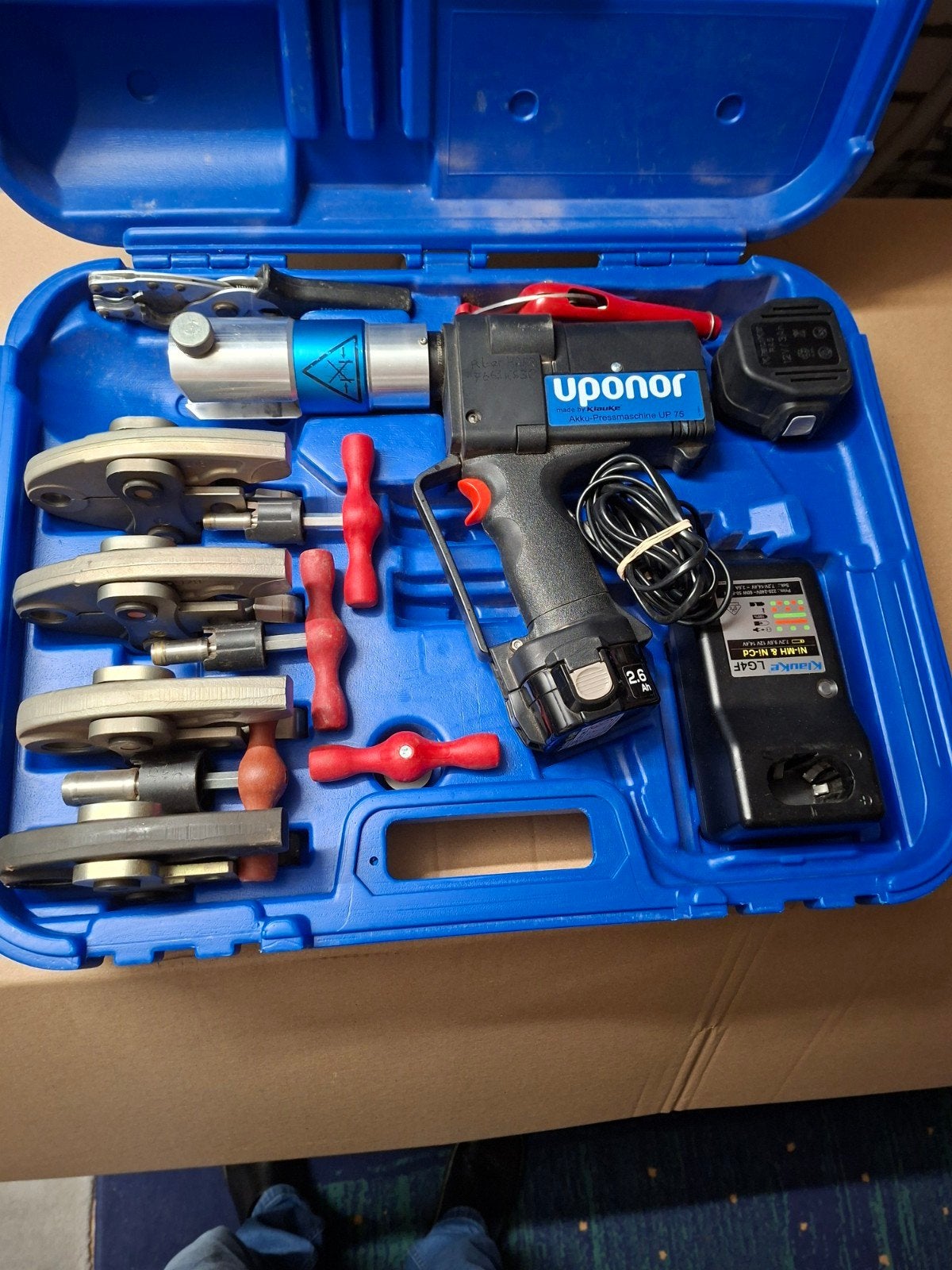 Uponor Klauke UP 75 Accu-persmachine met toebehoren, Ophalen, Gebruikt