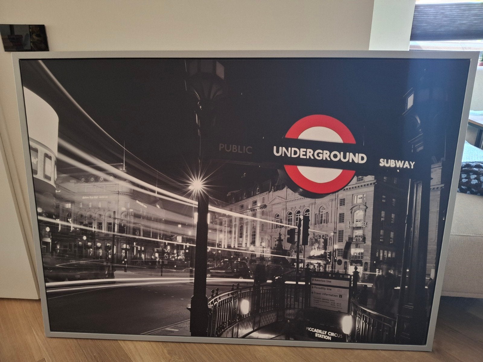 Grote Underground Subway Poster - Londen, Ophalen, 125 cm of meer, Zo goed als nieuw, Foto of Poster