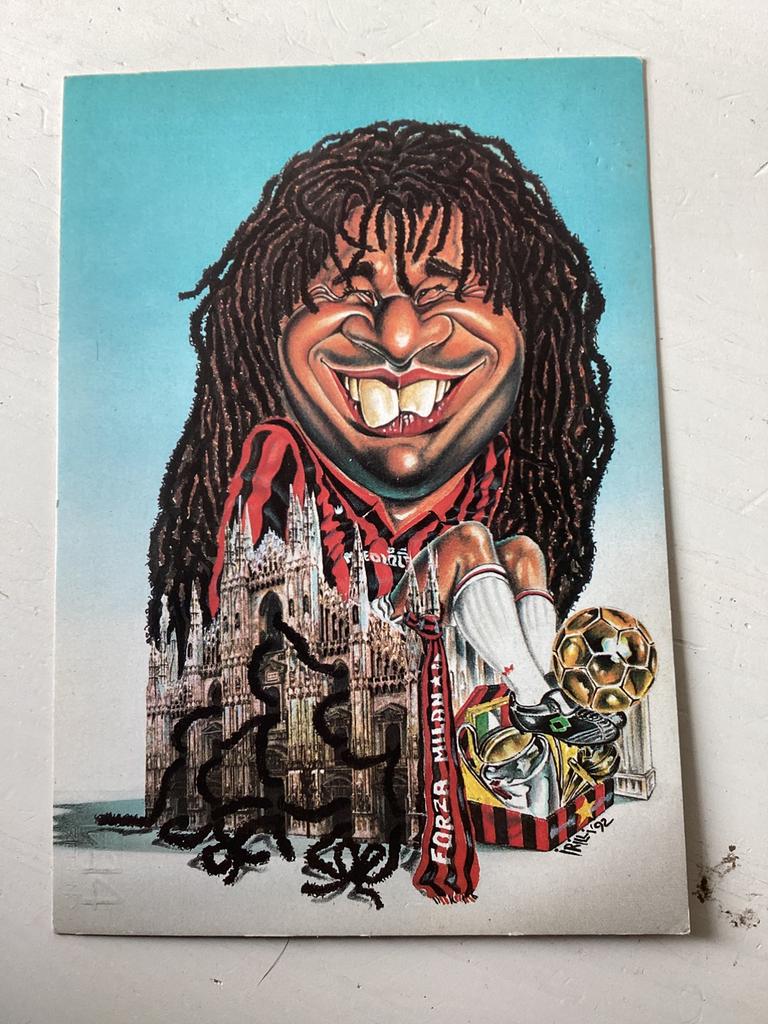 Ansichtkaart Ruud Gullit (karikatuur), Verzamelen, Sportartikelen en Voetbal, Verzenden, Zo goed als nieuw, Overige typen