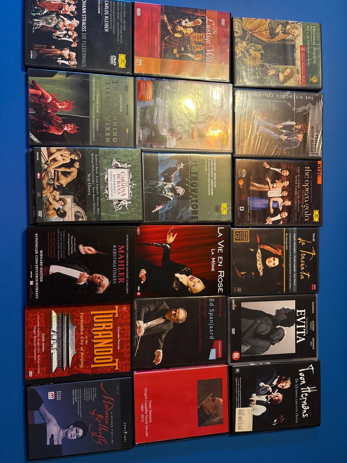 Diverse klassieke muziek en opera DVD's - Grote collectie, Verdi, Opera of Operette, Ophalen of Verzenden, Zo goed als nieuw