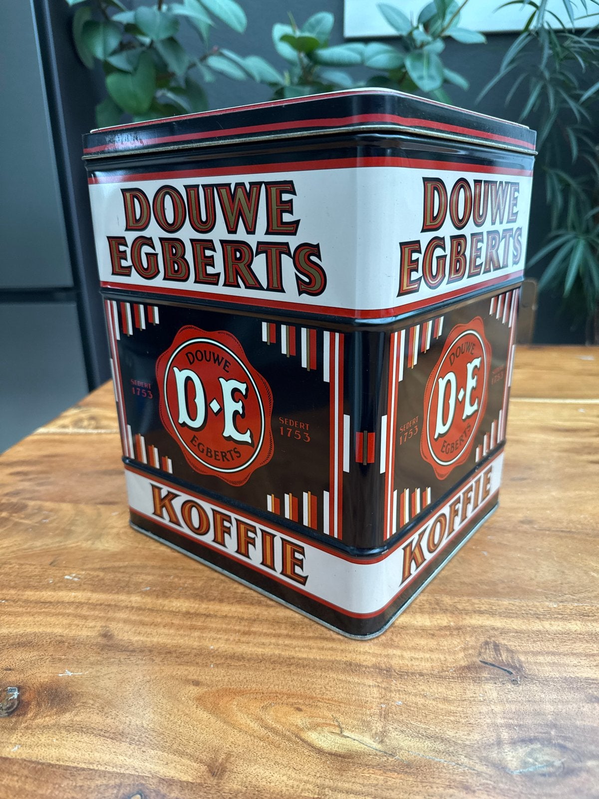 Vintage Douwe Egberts Koffieblikken - Set van 2, Verzamelen, Ophalen of Verzenden, Gebruikt, Koffie, Douwe Egberts