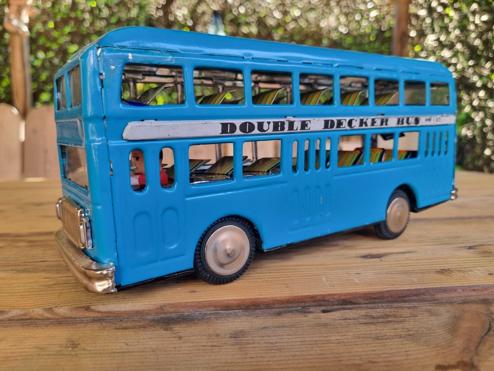 Vintage Blikken Dubbeldekker Bus - Made in China, Ophalen of Verzenden, Gebruikt