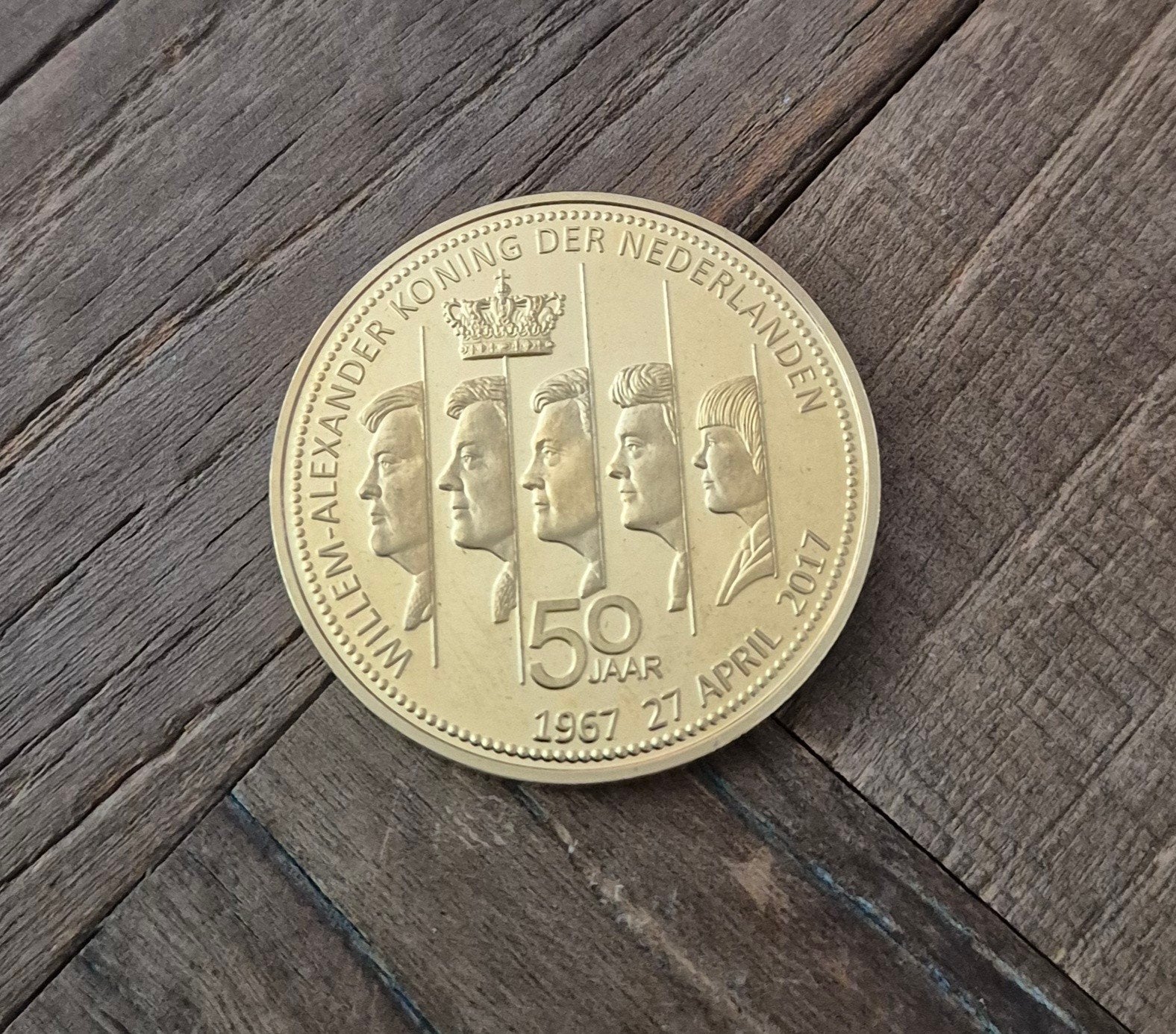Munt of penning van koning W.Alexander, Postzegels en Munten, Munten | Nederland, Koningin Beatrix, Losse munt, Goud, Overige waardes