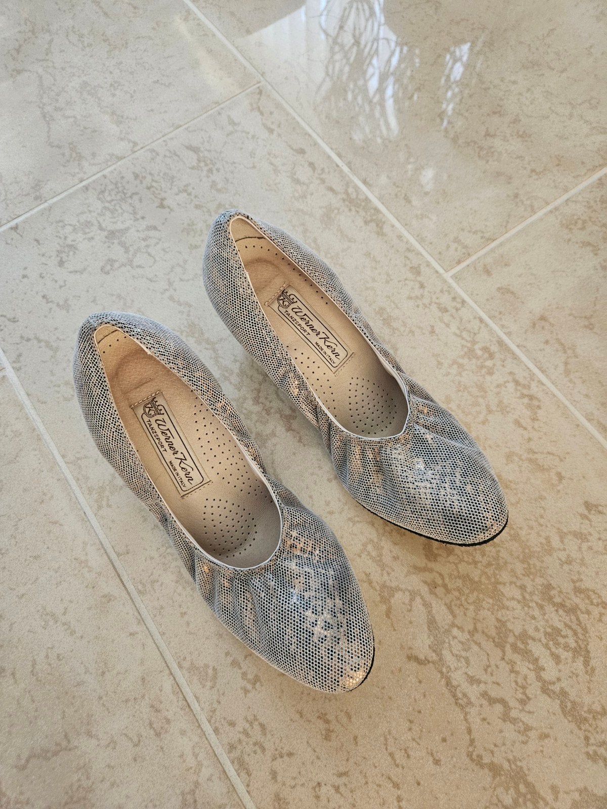 Werner Kern, Laura dansschoen mt 5.5 zilver met zalm € 47.50, Ophalen of Verzenden, Schoenen
