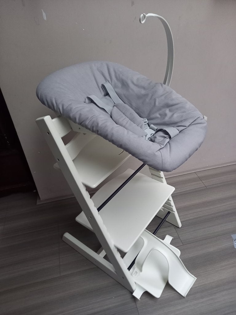 Stokke Tripp Trapp kinderstoel, met newbornset en babyset, Ophalen, Gebruikt, Meegroeistoel, Stoelverkleiner