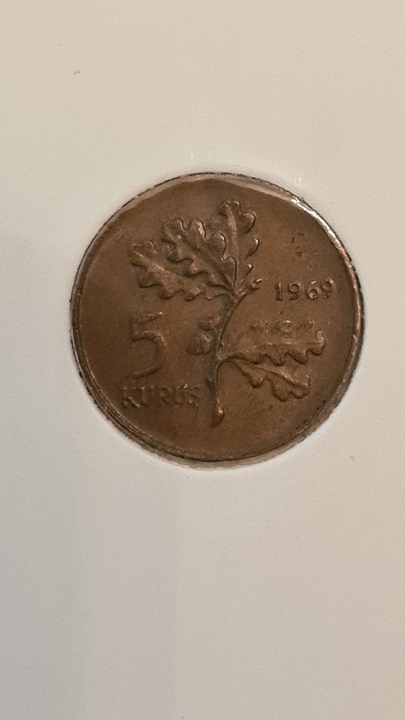 Turkije - 5 Kurus 1969, Verzenden, Overige landen, Losse munt