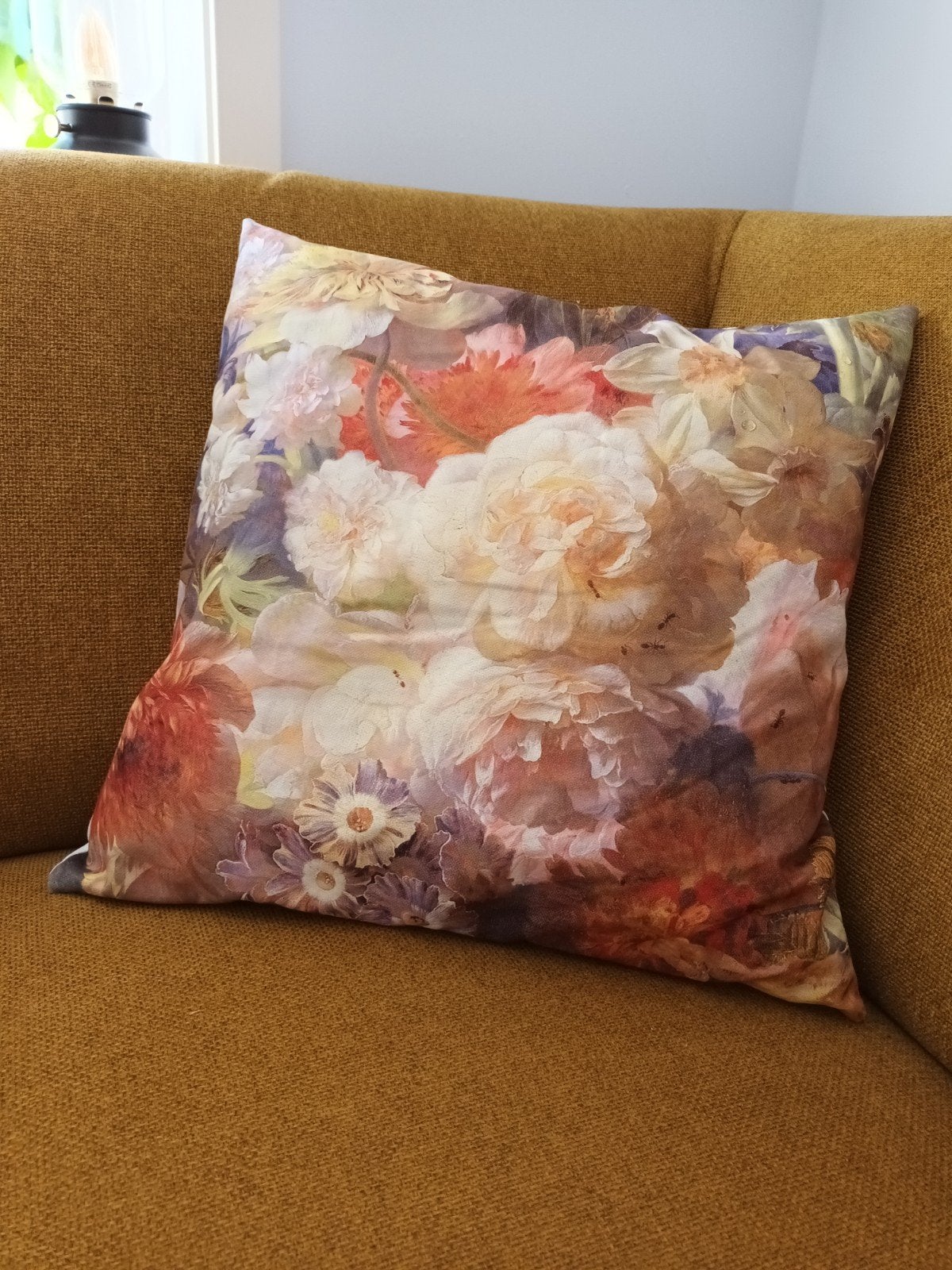 Sierkussen bloemenpracht 40x40 cm, Meerkleurig, Met print, Vierkant, Ophalen of Verzenden