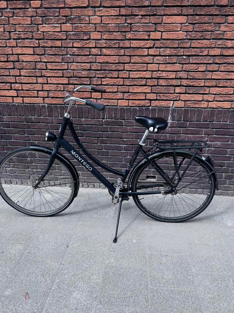 Zwarte montego omafiets damesfiets herenfiets, Fietsen en Brommers, Overige merken, Terugtraprem, Ophalen of Verzenden, 50 tot 53 cm