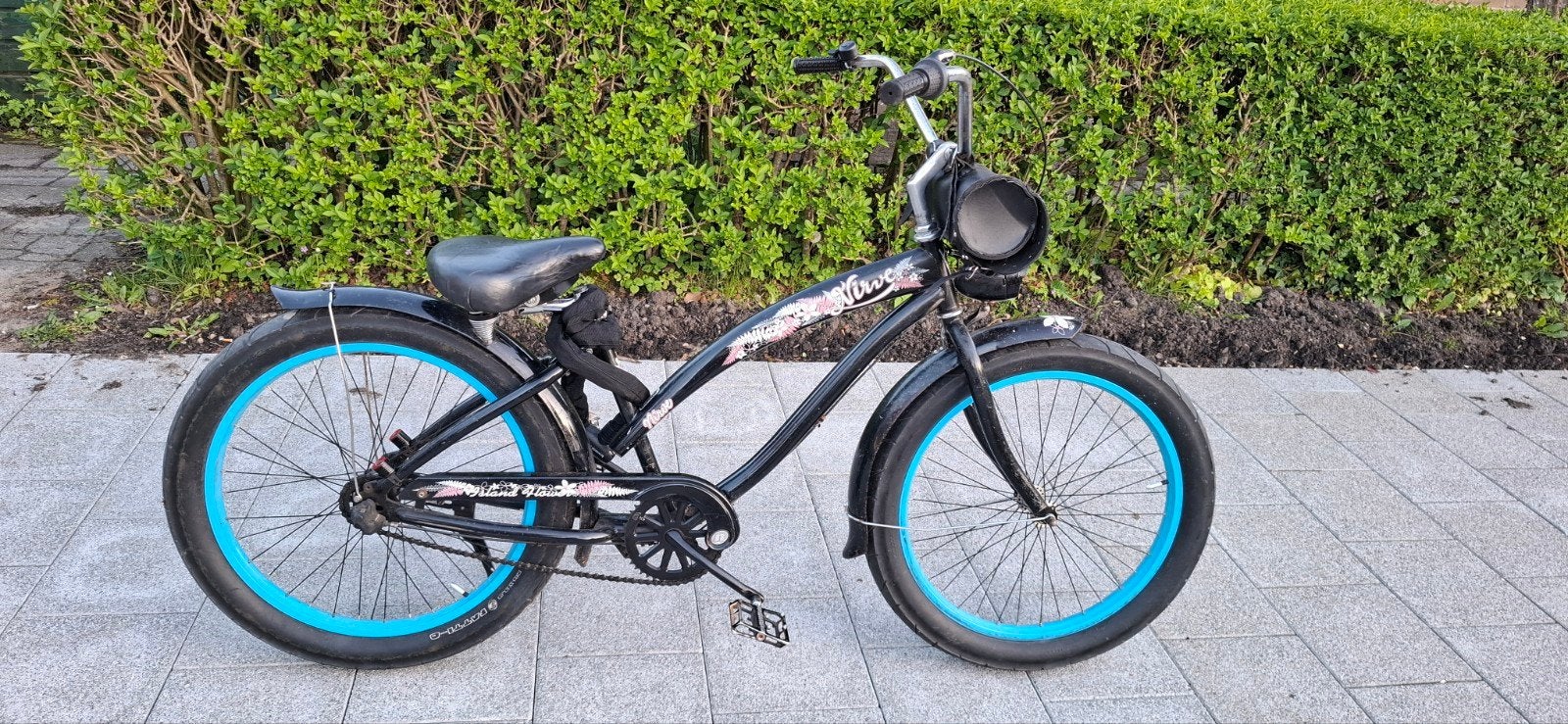 Zeer unieke custom Nirve damesfiets 24 inch 3 Speed, Terugtraprem, Gebruikt, Versnellingen, Minder dan 49 cm