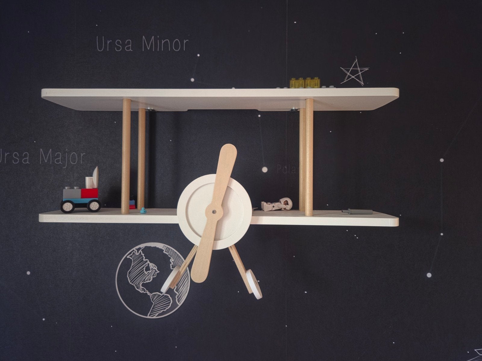 wandplank vliegtuig kinderkamer, Ophalen, Petite Amélie, Zo goed als nieuw, Wanddecoratie