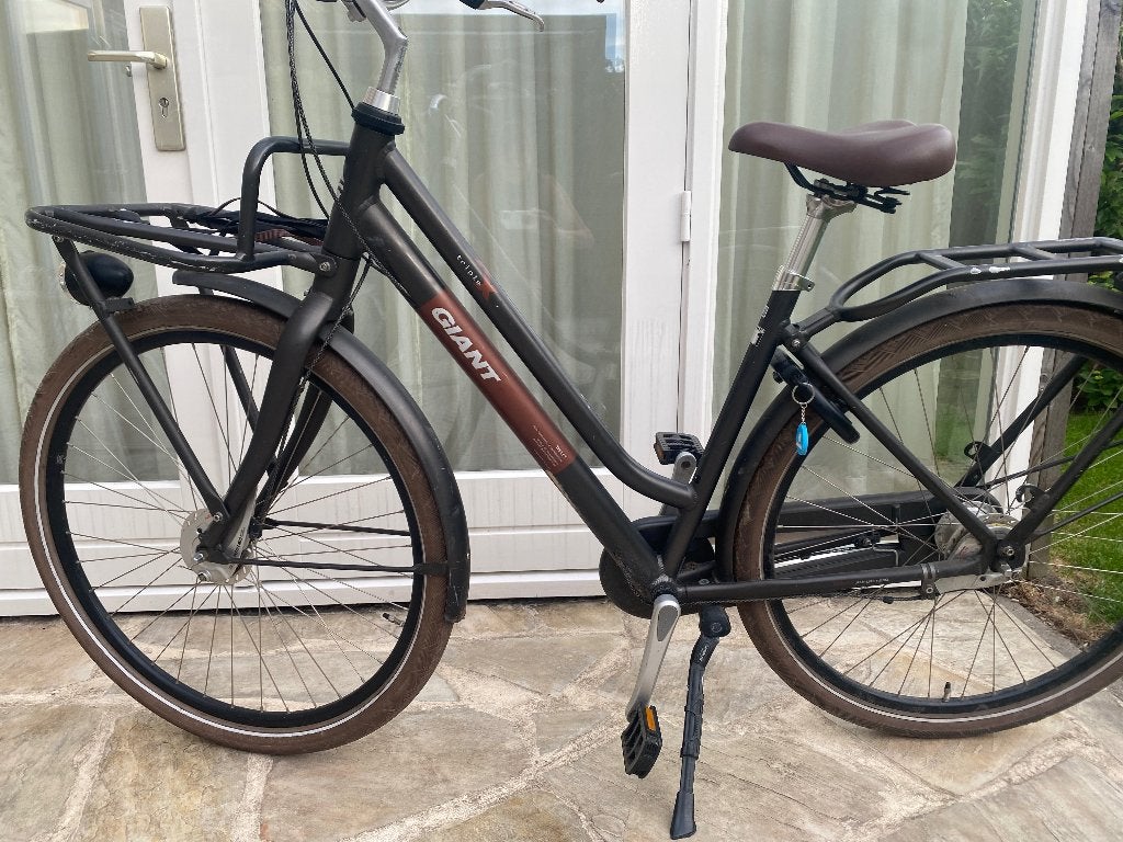 Giant Fiets, zwart met 7 versnellingen, frame hoogte 50cm., Ophalen, Gebruikt, Versnellingen, Giant