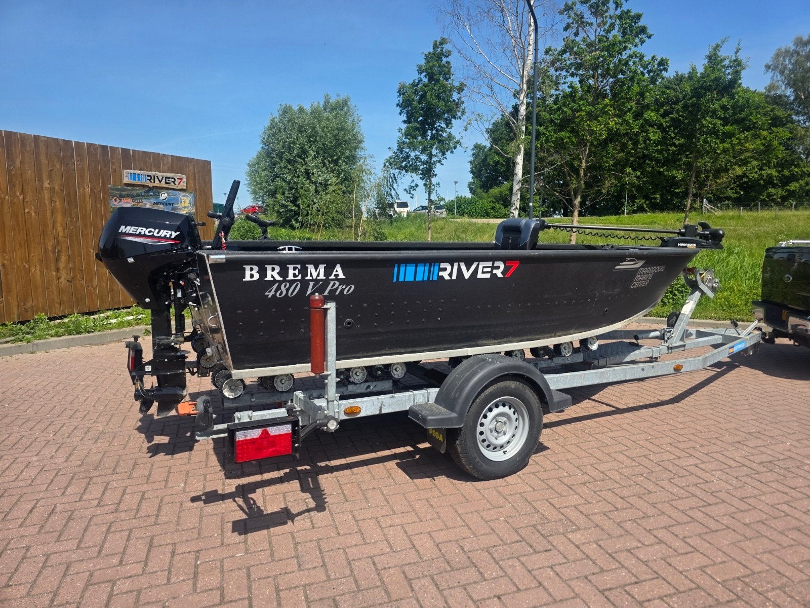 Brema 480 visboot Mercury 15pk tiller vis boot aluminium, Ophalen, Zo goed als nieuw, Minder dan 6 meter, Overige typen