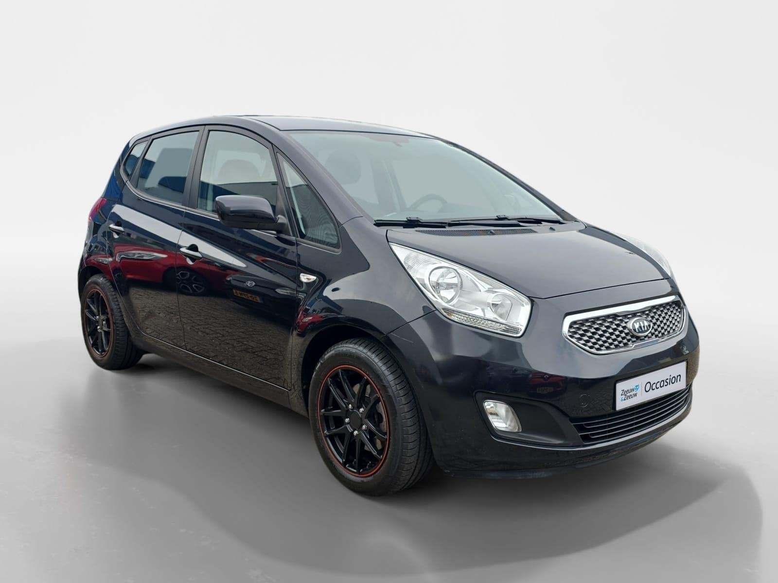 Kia Venga 1.6 CVVT X-tra | Automaat! | Trekhaak | Navigatie, Auto's, Kia, 1591 cc, 4 cilinders, Zwart, Origineel Nederlands
