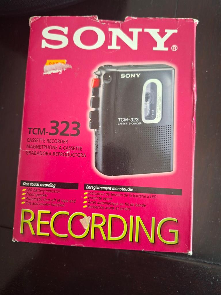 Sony Cassette Walkman /Recorder vintage TCM 323, Audio, Tv en Foto, Walkmans, Discmans en Minidiscspelers, Ophalen of Verzenden