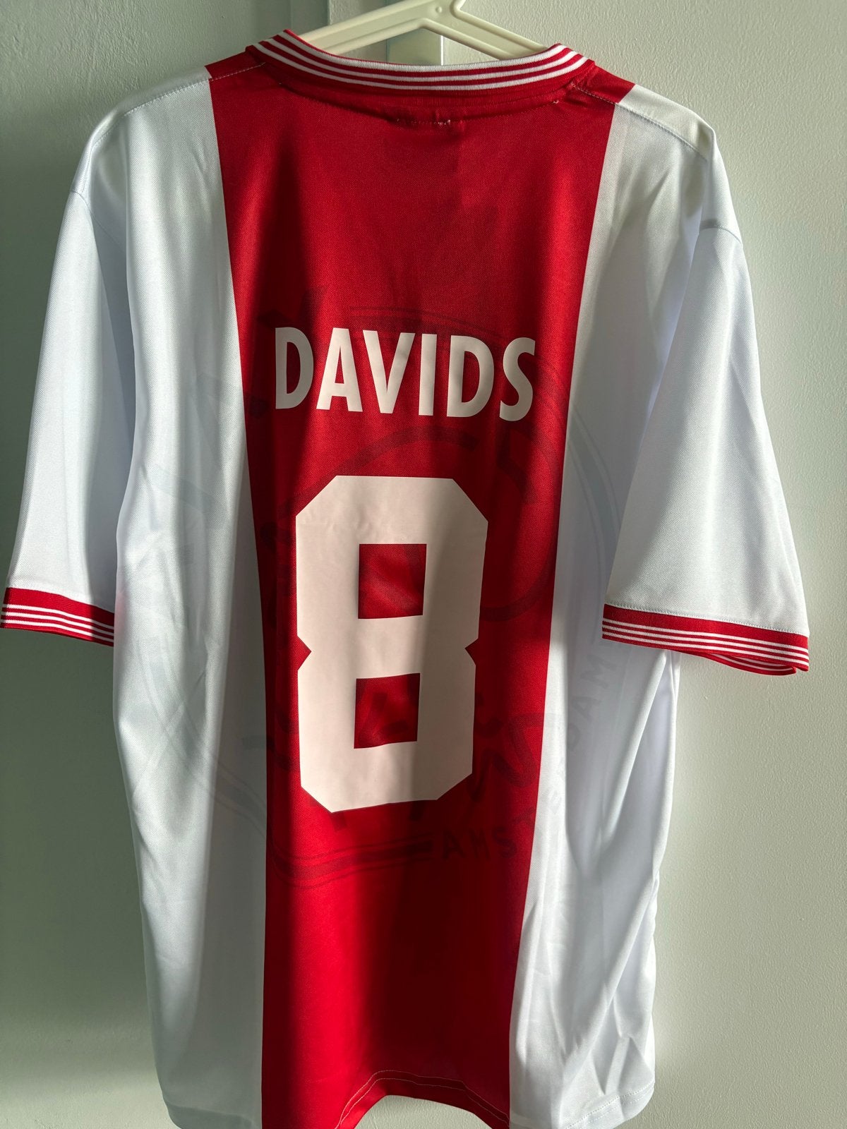 Retro Ajax Edgar Davids shirt - Maat Large umbro vintage, Maat 52/54 (L), Wit, Nieuw, Ophalen of Verzenden