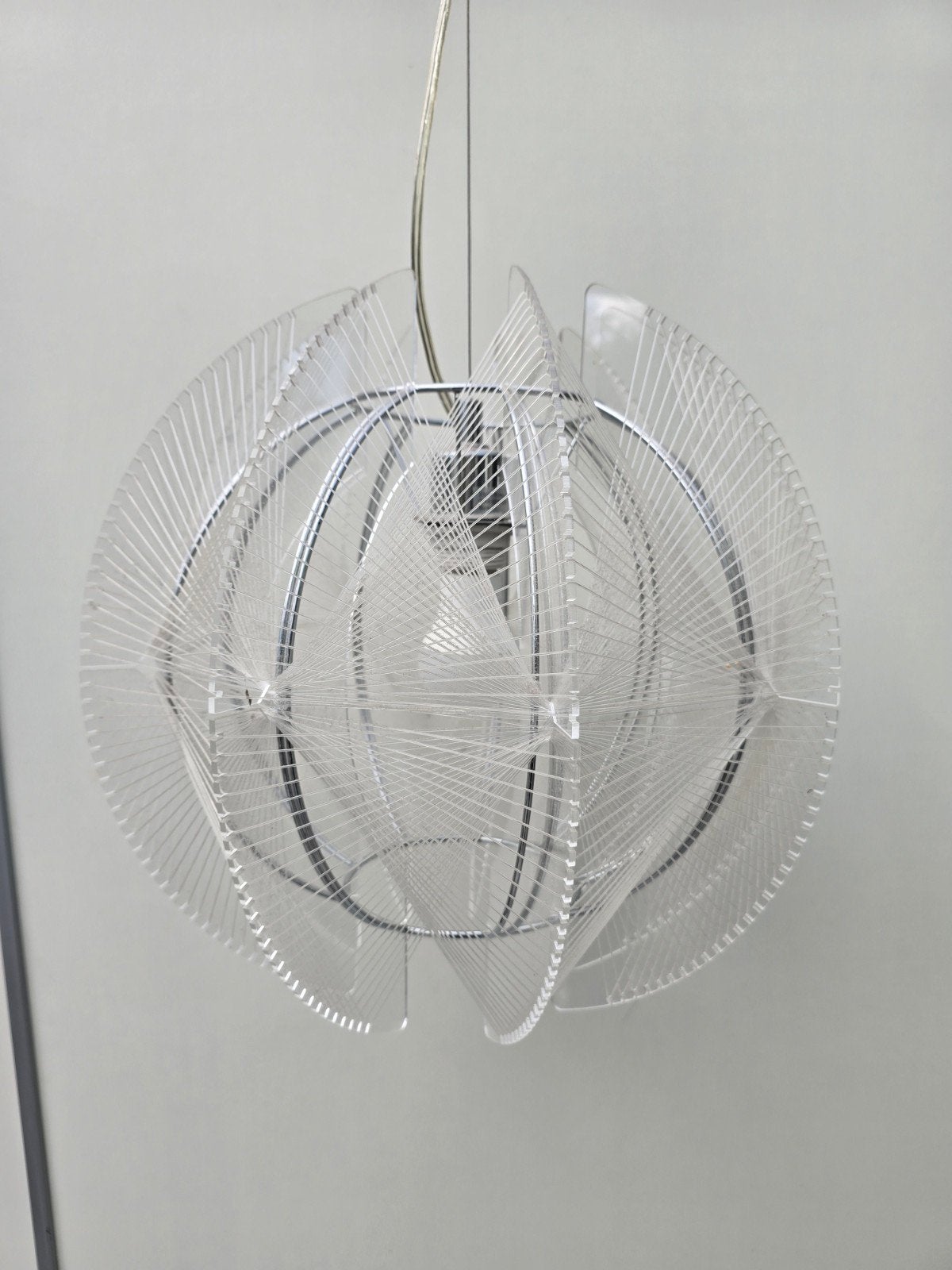 Draadjeslamp in stijl Paul Secon voor Sompex, space age lamp, Huis en Inrichting, Space Age, Mid-century Modern, Kunststof, Gebruikt