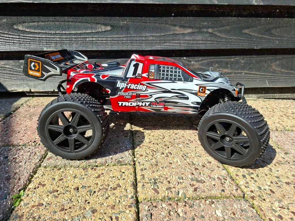 HPI Trophy Truggy 5.9cc Motor RC Auto, Gebruikt, Auto offroad, Ophalen of Verzenden, Nitro